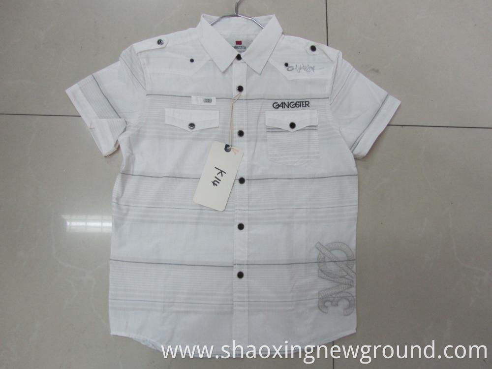custom white cotton check shirt